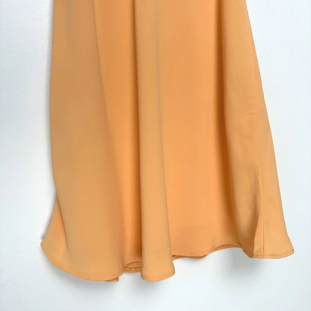 Abercrombie & Fitch Cowl Neck Tie String Slip Dress Orange Mini Dress SP